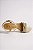Sandalia Littz Metalizada Salto Geometrico Tira Com Strass Ouro Light - Imagem 4