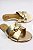 Sandalia Rasteira Littz Calce Facil Tira Em H Com Adorno Ouro Light - Imagem 3