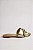 Sandalia Rasteira Littz Calce Facil Tira Em H Com Adorno Ouro Light - Imagem 4