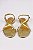 Sandalia Rasteira Littz Metalizada Com Adorno Ouro Light - Imagem 3