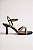 Sandália Vizzano Feminina Salto Médio Fino Preta Com Tiras Prateadas Preto/Cristal Salto: 7 cm - Imagem 2