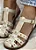 Sandália Moleca Com Tachas Douradas Confortável E Estilosa Para O Dia A Dia Branco Off - Imagem 2