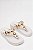 Chinelo Petite Jolie Rasteira Com Detalhes Dourados E Solado Confortável  White - Imagem 1