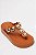 Chinelo Petite Jolie Rasteira Com Detalhes Dourados E Solado Confortável  Doce De Leite - Imagem 3