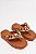 Chinelo Petite Jolie Flatform Bico Quadrado Correia Com Corrente Doce De Leite - Imagem 1
