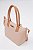 Bolsa Petite Jolie Bege Com Alças Marrons Estilo Tote Elegante E Versátil Crean - Imagem 3