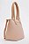 Bolsa Petite Jolie Bege Com Alças Marrons Estilo Tote Elegante E Versátil Crean - Imagem 4