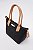 Bolsa Petite Jolie Com Alças Marrons Estilo Tote Elegante E Versátil Preto - Imagem 3