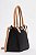 Bolsa Petite Jolie Com Alças Marrons Estilo Tote Elegante E Versátil Preto - Imagem 4