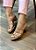 Tamanco Addan Feminino Com Salto Médio E Detalhes Em Tachas Douradas Taupe - Imagem 2