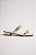 Tamanco Littz Com Tiras Finas, Design Elegante E Salto Baixo Para Conforto Diário  Off White - Imagem 2