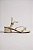 Sandália Com Salto Médio Littz Feminina Com Strass Elegante E Confortável  Off White - Imagem 2