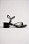 Sandália Com Salto Médio Littz Feminina Com Strass Elegante E Confortável  Preto - Imagem 2
