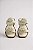 Sandália Rasteira Littz Com Pompons Confortável E Estiloso Off White - Imagem 4