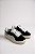 Tênis Casual Com Faixa Lateral E Sola Off-White Preto/Branco - Imagem 1