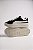 Tênis Casual Com Faixa Lateral E Sola Off-White Preto/Branco - Imagem 4