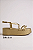 Sandalia Flat Littz Tira Com Adormo Oval Ouro Light - Imagem 3