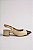 Scarpin Beira Rio Slingback Com Salto Bloco Médio Creme - Imagem 4