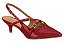 Scarpin Vizzano Slingback Com Salto Baixo E Tiras Cruzadas Vermelho - Imagem 1