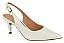 Scarpin Vizzano Salto Fino Com Fivela Branco Off - Imagem 1