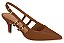 Scarpin Vizzanp Slingback Com Salto Medio E Tiras Laterais Mocca - Imagem 1