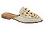 Mule Vizzano Feminino Com Textura Croco E Fivela Elegante Branco Off - Imagem 1