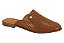 Mule Vizzano Feminino Texturizado Com Detalhe Metalizado Marrom - Imagem 1