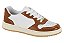 Tênis Vizzano Casual Com Design Moderno E Confortável Branco/Marrom - Imagem 1