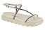 Sandália Vizzano Rasteira Com Tiras Finas E Brilhantes  Branco Off - Imagem 1