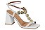 Sandália De Salto Vizzano Com Aplicações Metálicas E Salto Bloco Branco - Imagem 1