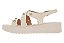 Flat Vizzano Com Aplicações Brilhantes E Tiras Largas Branco Off - Imagem 5
