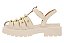 Flat Vizzano Com Aplicações Metálicas E Detalhes Dourados Branco Off - Imagem 4