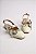 Mule Juliana Amaral Bico Quadrada Fivela Com Ajuste Off White - Imagem 1