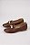 Mocassim Juliana Amaral Bico Redendo Com Adorno Oval Marrom - Imagem 5