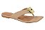 Sandalia Rasteira Vizzano Com Detalhe Metálico No Cabedal Bege - Imagem 1