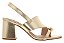Tamanco Beira Rio Feminino Salto Bloco Com Detalhe Decorativo Dourado - Imagem 3