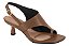 Sandália Beira Rio Feminina De Salto Médio Com Tira  Marrom - Imagem 1