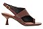 Sandália Beira Rio Feminina De Salto Médio Com Tira  Marrom - Imagem 8