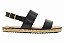 Sandália Rasteira Moleca Feminina Com Duas Tiras E Fivela Ajustável Preto - Imagem 8