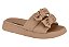 Chinelo Slide Moleca Feminino Com Laços Duplos Nude - Imagem 1