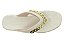 Tamanco Moleca Plataforma Feminino Com Corrente Dourada Branco Off - Imagem 7