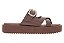 Sandália Birken Moleca Feminina Com Fivela Strass Prateada Chocolate - Imagem 3