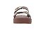 Sandália Birken Moleca Feminina Com Fivela Strass Prateada Chocolate - Imagem 4