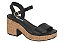 Sandália Feminina Moleca Com Salto Grosso Preto/Natural - Imagem 1