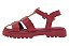 Sandalia Infantil Molekinha Com Fivela E Tiras Largas Vermelho - Imagem 4