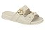 Sandalia Rasteira Infantil Molekinha Com Detalhes Dourado Branco Off - Imagem 1