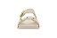 Sandalia Rasteira Infantil Molekinha Com Detalhes Dourado Branco Off - Imagem 3