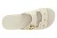Sandalia Rasteira Infantil Molekinha Com Detalhes Dourado Branco Off - Imagem 6