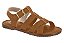 Sandalia Moleca Rasteira Tiras Com Fivela Camel #2 - Imagem 2