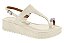 Sandalia Flat Vizzano Adorno De Strass Tira Com Fivela Branco Off - Imagem 1